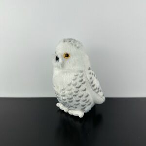 Wild Republic K&M Audubon II Snowy Owl 6” White Gray Bird Plush Stuffed Animal